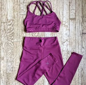 Set - Vie Active Yoga Leggings and Bra Top Size S